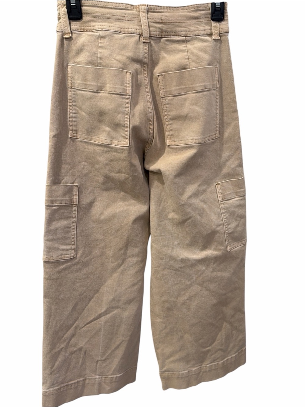 Joe's Jeans The Milla Khaki Utility Crop Pants Sz 24 Tan Wide Leg Cargo Cropped - Picture 3 of 6
